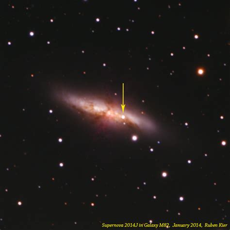 Supernova J In M At Peak Brightness Astronomy Magazine