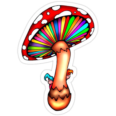 "Psychedelic Mushroom" Stickers by ogfx | Redbubble png image
