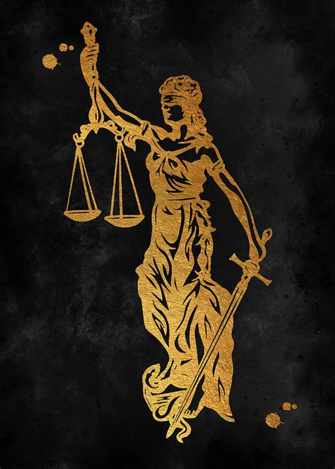 Watercolors Lady Justice Art Print Justice Symbol Watercolor Law