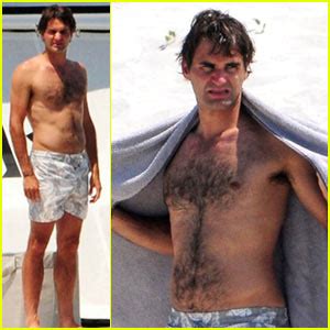 Roger Federer Shirtless Mediterranean Man Mirka Federer Roger Federer Shirtless Just Jared