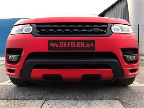 Folierung eines audi rs7 in grau matt. Range Rover Sport Chrom Rot Matt-Schwarz Folierung Tuning ...