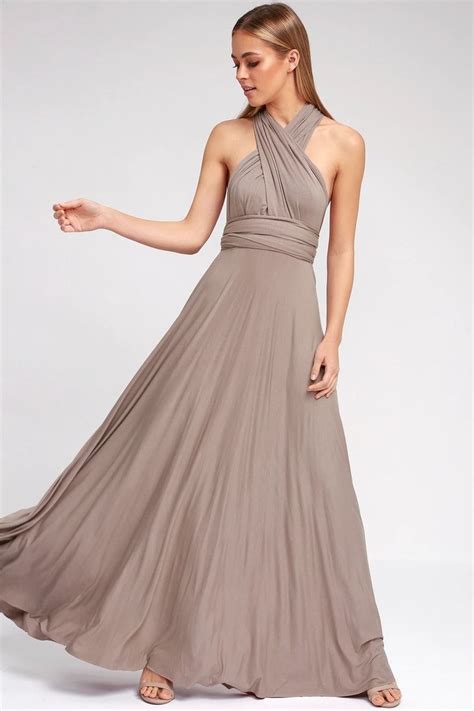 Tricks Of The Trade Taupe Maxi Dress In 2021 Taupe Maxi Dress Maxi