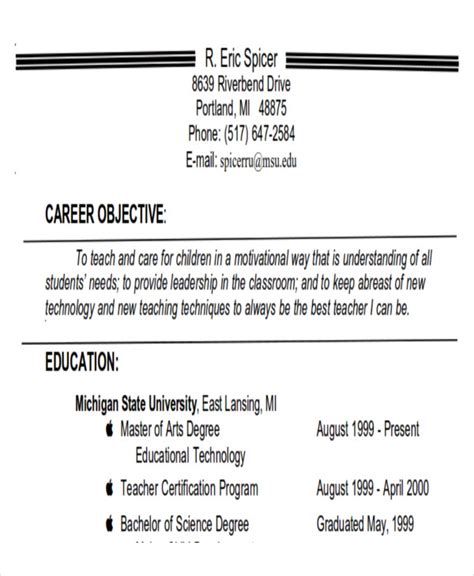 Free 7 Career Objectives Samples In Ms Word Pdf