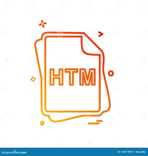 Htm File Type Icon Design Vector Stock Vector Illustration Of Program