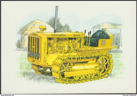 Caterpillar D2 Track Type Tractor Golden Era Postcard For Sale On