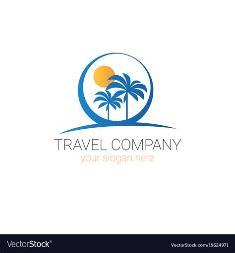 Travel Company Logo Template Tourism Agency Vector Image