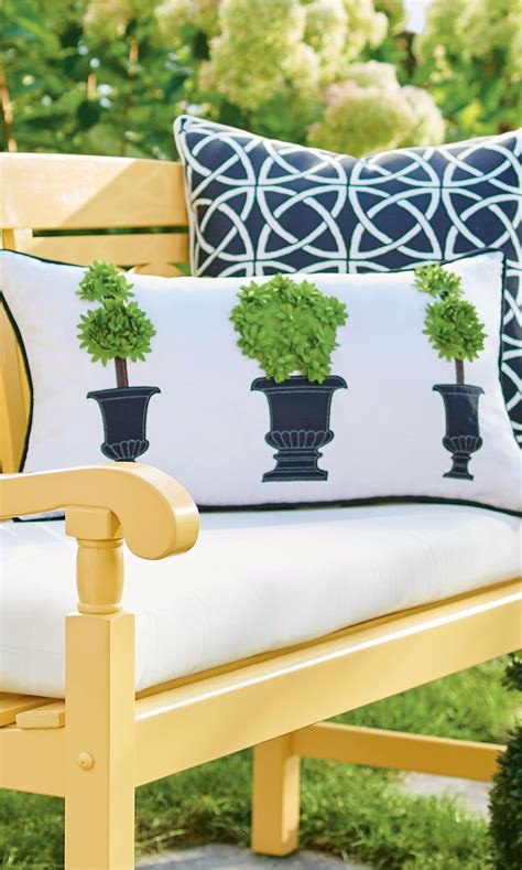 Topiary Outdoor Lumbar Pillow Green Grandin Road Colourful