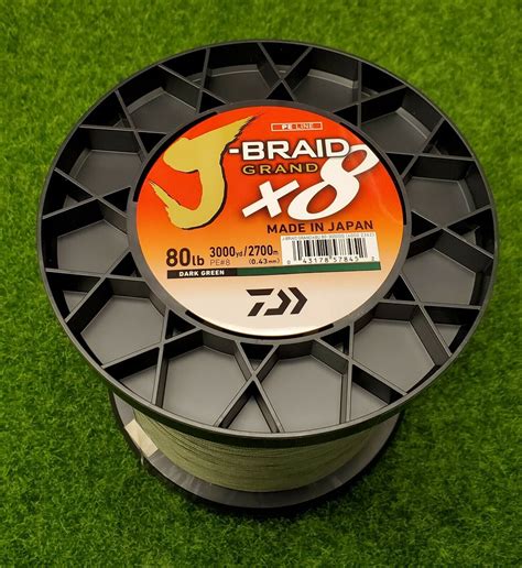 Daiwa J Braid X Grand Braided Line Dark Green Lb Yd Jbgd U