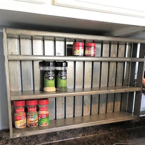 Under Cabinet Spice Rack Etsy