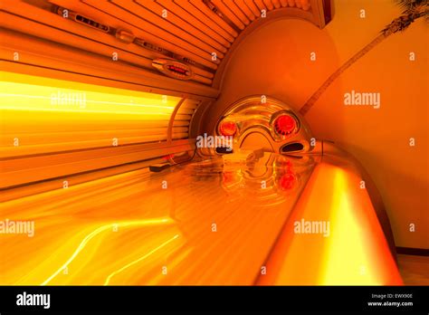 Tanning Bed Solarium At Healthy Club Spa Stock Photo Alamy
