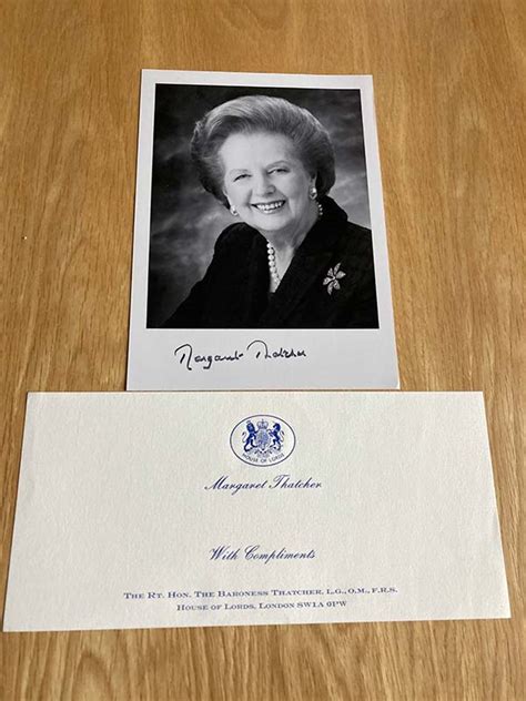 Baroness Margaret Thatcher Signed Photograph Brickies Collectibles