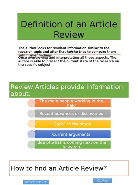 Article Review Definition