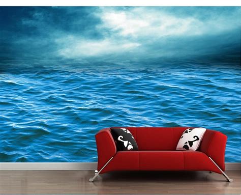 3d Mural Wallpaper Beautiful Ocean Seascape Photo Wallpaper Custom