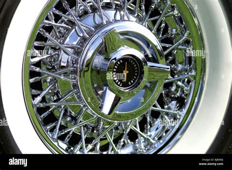 Ford Thunderbird Wire Wheel And Tyre Stock Photo Alamy