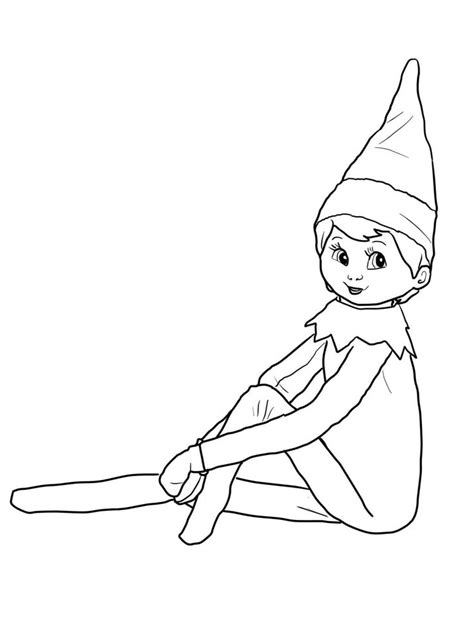 Elf On The Shelf Coloring Pages Love Coloring