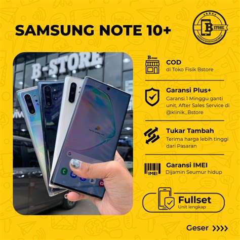 Jual Samsung Note 10 Plus Ram 12 Gb 256 Gb Fullset 12 Gb 256gb Shopee