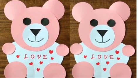 Beautiful Teddy Bear With Paper Diy Paper Craft Youtube