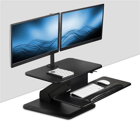Mount It Sit Stand Workstation Standing Desk Converter With Dual