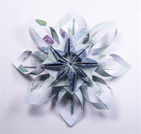 Money Origami Snowflake Stock Photo Image Of Life Paper 77947584
