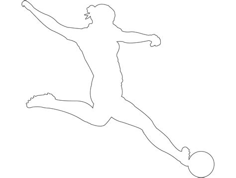 Female Soccer Player Silhouette Free Vector Silhouettes