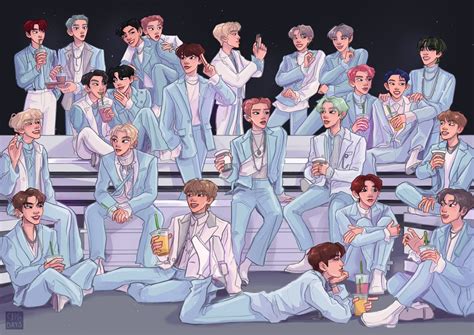 Nct 2020 Fanart Ot23 Daehwisdays Kartun Gambar Karakter Nct