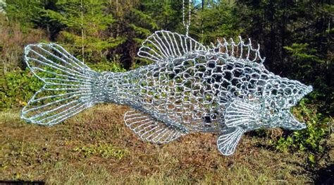 Largemouth Bass Wire Sculpture Made From 22 Gauge Wire Wire