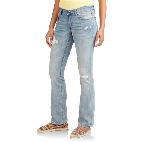 Juniors Ashley Lowrise Slim Bootcut Jeans Long Walmart Com
