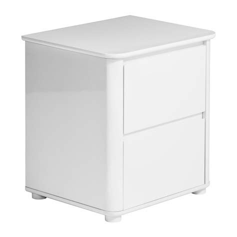 White High Gloss Drawer Bedside The Home Market