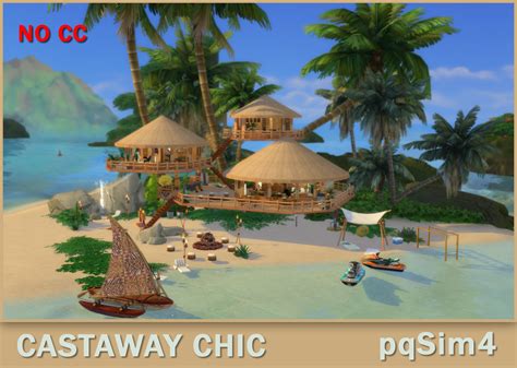 The Sims 4 Speed Build No Cc Island Living Castaway Chic