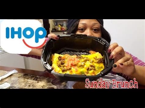 Ihop Sunday Brunch The Big Steak Omelette Mukbang Youtube