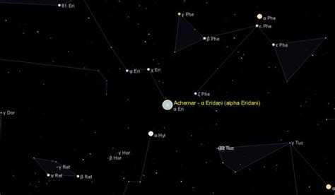 Achernar A Binary Star System In The Constellation Eridanus