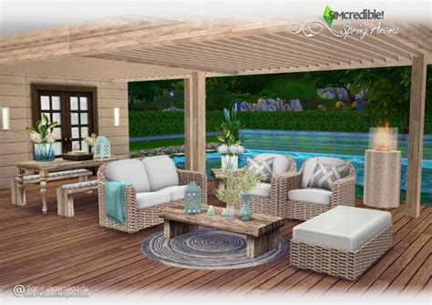 Spring Aroma Patio At Simcredible Designs 4 Sims 4 Updates