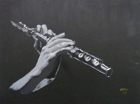 Flute Hands Painting By Richard Le Page Fine Art America