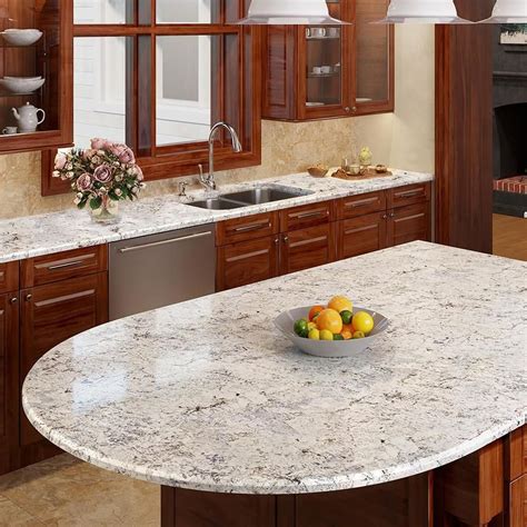 Allen Roth Sierra Blanca Granite Off White Kitchen Countertop Sample