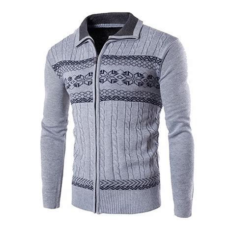 Gresanhevic New Mens Open Front Ribbed Cable Zipper Cardigan Knit
