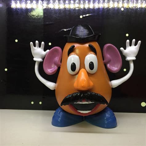 Limited Edition Toy Story Mr And Mrs Potato Head Kissing 3d Printed
