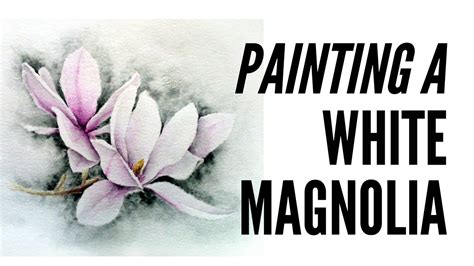 How To Paint A Magnolia With Inktense In White Youtube