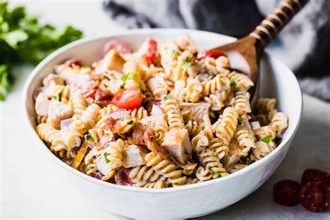 Chicken Pasta Salad Loaded With Chicken And Bacon