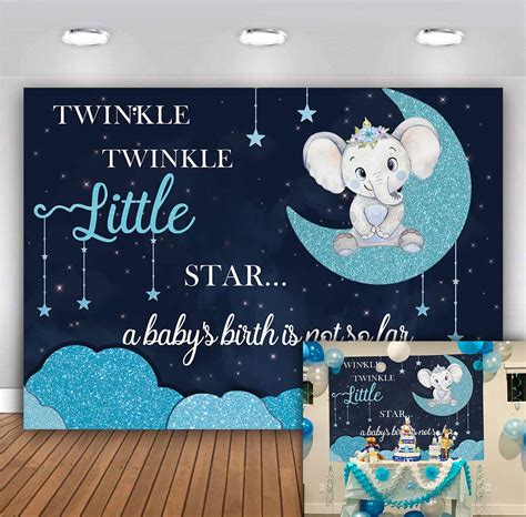 Buy Binqoo 7x5ft Boy Elephant Star Background Blue Moon Twinkle Little