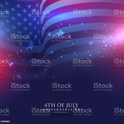 Beautiful American Flag Background Stock Illustration Download Image