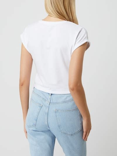 Only Cropped Shirt Mit Knotendetail Modell Reign Weiss Online Kaufen