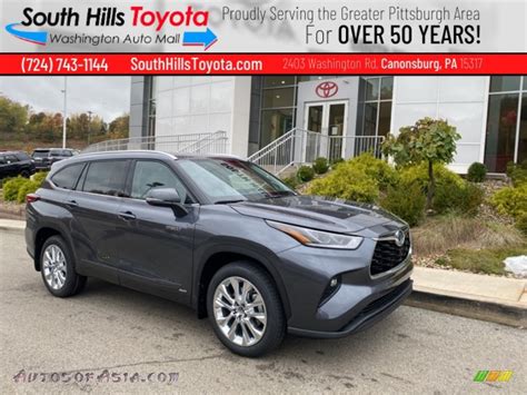 2021 Toyota Highlander Hybrid Limited Awd In Magnetic Gray Metallic For