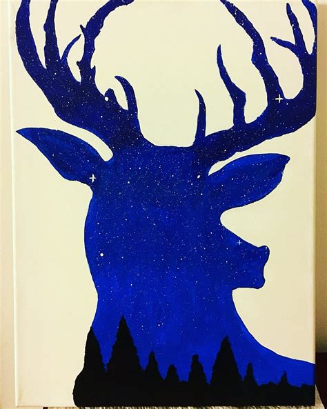 My Version Of An Abstract Deer Painting 12 X 16 Canvas