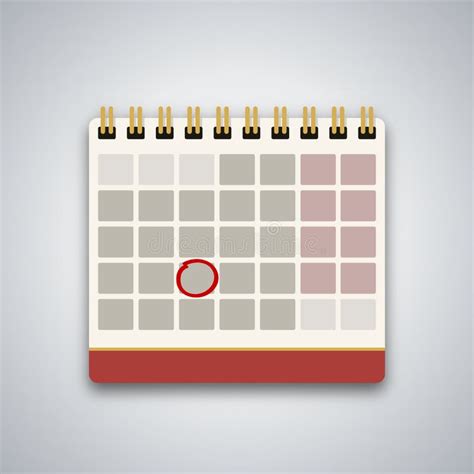 Kalenderikone Des Leichten Schlages Mit Einem Markierten Datum Am