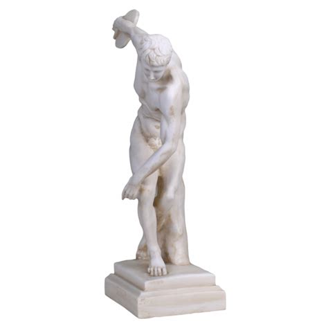 Discus Thrower Discobolus Nude Male Athlete Greek Roman Cast Marble