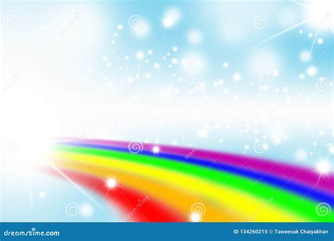 Rainbow On Blue Background Rainbow Backgrounds Abstract Abstract