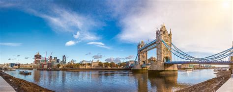 Londoner Stadtbild Panorama Mit River Thames Tower Bridge Und Tower Of