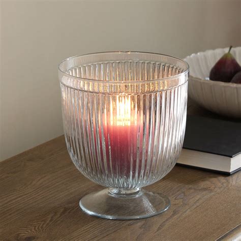 Round Ribbed Glass Candle Holder By Marquis And Dawe