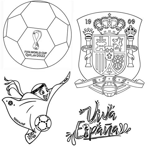 Coloring Page Fifa World Cup 2022 Spain 74