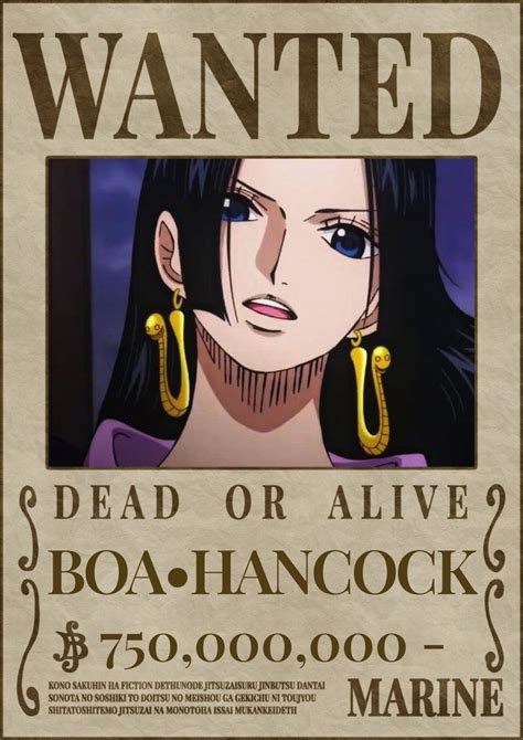 Boa Hancock Bounty Poster One Piece Theme One Piece Comic One Piece World Nami One Piece